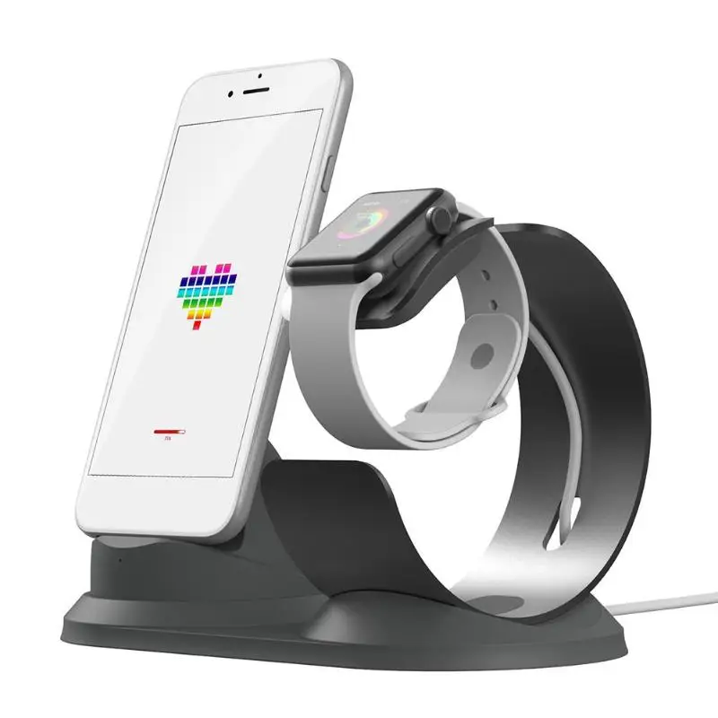 

Charging Stand Dock Station For Apple watch Charging Smart Watch Bracket Holder built-in USB port and lightning connector