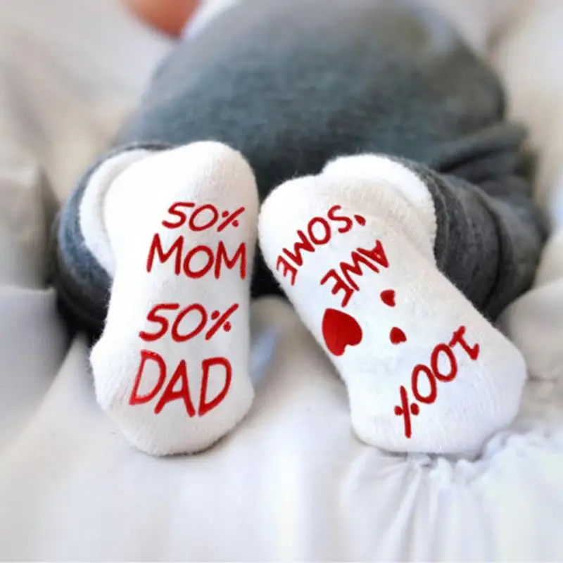 Мультфильм унисекс Английский с буквенным принтом хлопковый носки нескользящие теплые чулки