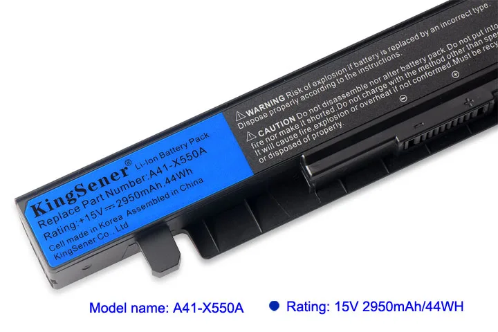 Kingsener-bateria do Portátil para Asus A41-x550a X550c X452e X450l X550 A450 A550 F450 R409 R510 X450 F550 F552 K450 K550 P450 - Imagem 6