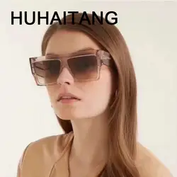 HUHAITANG роскошные женские крупные Солнцезащитные очки Квадратные градиентные оттенки солнцезащитные очки для мужчин 2019 высокое качество
