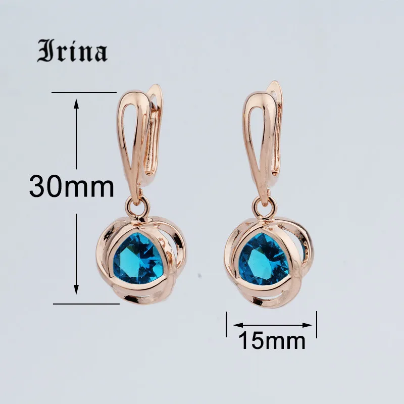 Irina Wedding Accessories Charming Fashion Jewelry Set Women Yellow Gold Color Chain Necklace Earrings Set Zircons Jewelry Sets - Image 5