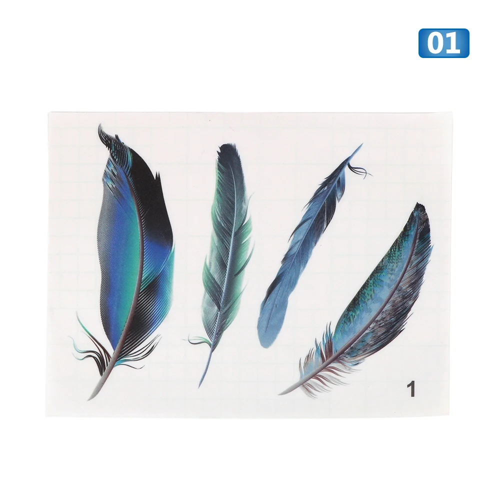 

Funny 3D Colorful Feather Stickers Auto Decals Car-styling Body Scratched Cover Car Stickers Decoration