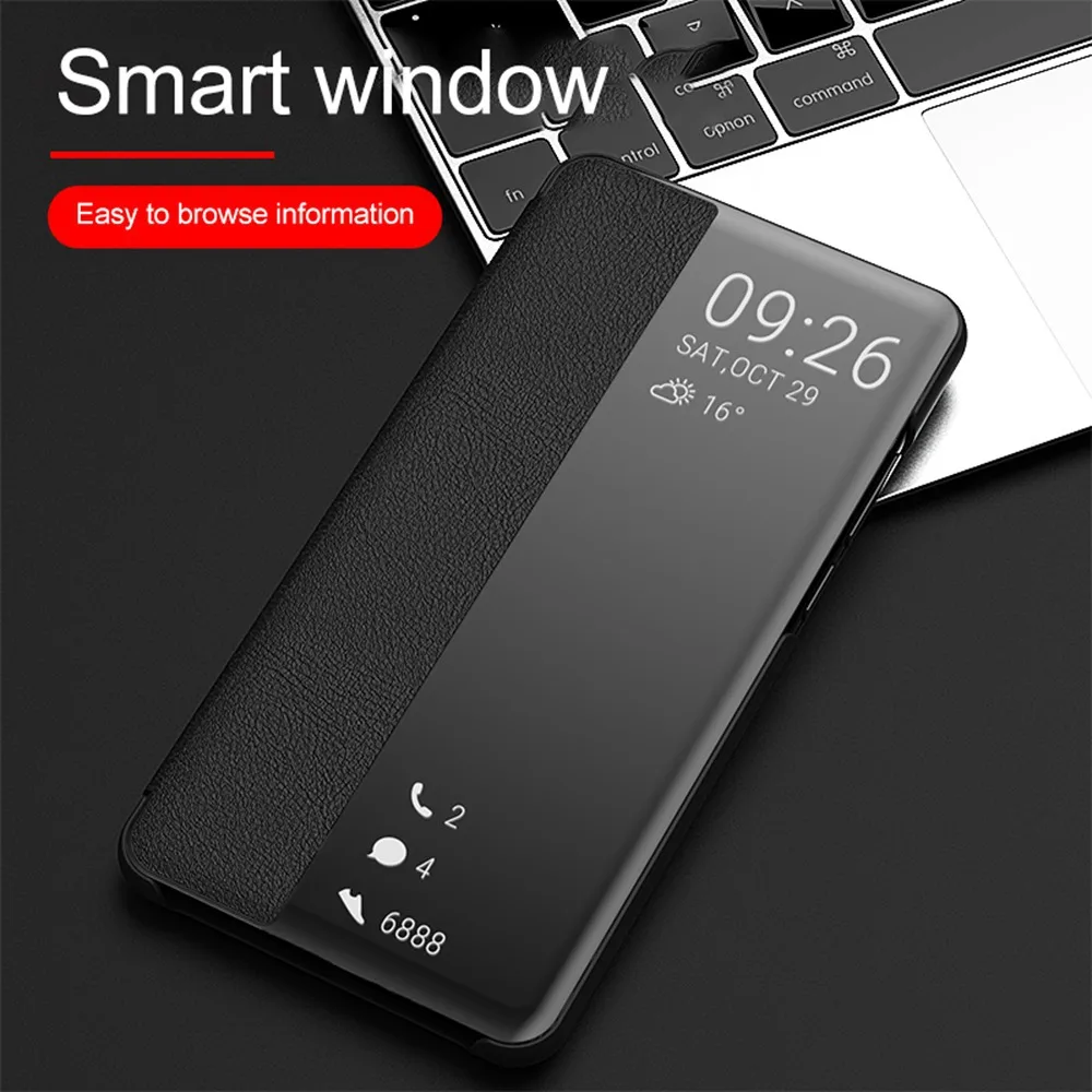 

KISSCASE Smart Case For Huawei Mate 20 Pro 20X Window View Leather Case For Huawei P10 P20 P30 Pro Lite Mate 9 10 Phone Funda