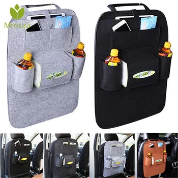 

Car Storage Bag Universal Back Seat Organizer Box Felt Covers Backseat Holder Multi-Pockets Container Stowing Tidying Styling