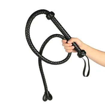 1.3m Leather Riding Crop Sex Whip Spanking Fetish BDSM Bondage Paddle SM Slave Flogger Erotic Adult Sex Toys For Couple Women 1