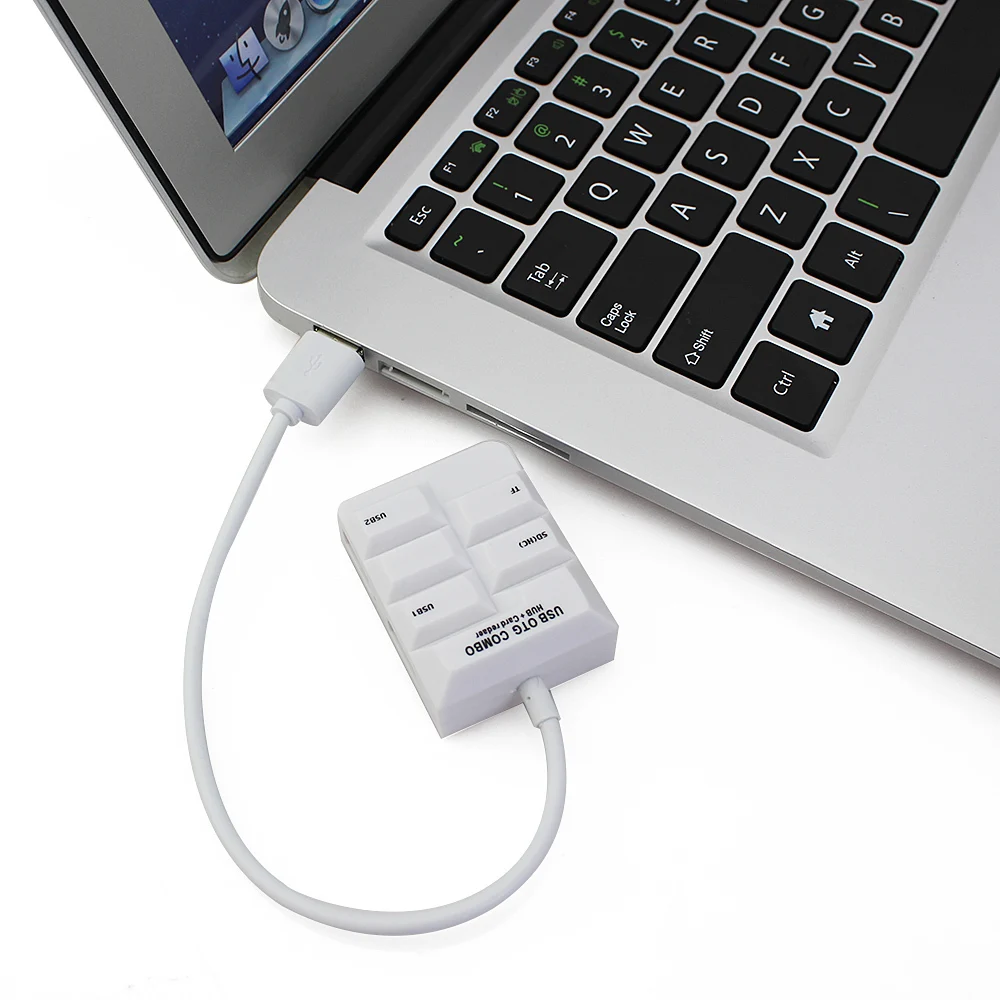 USB OTG USB2.0 концентратор с Micro SD TF кардридером комбинированный высокоскоростной 2
