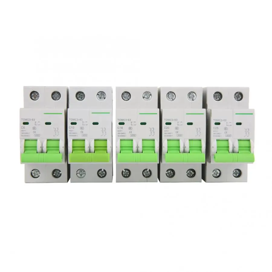 

surge protector TOMC3-63 400V AC 2P C Type Miniature Circuit Breaker C Curve With U-shaped Bus-bar wifi circuit breaker Discount