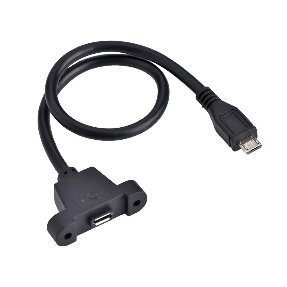 Микро USB 5Pin папа мама w/резьбовое отверстие Панель Крепление Удлинительный