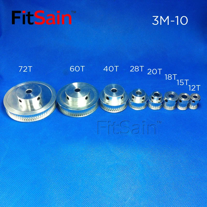 Fitsain3m 12t/15t/18t/20t/28t/40t/60t/72t Aluminum Alloy Pulley