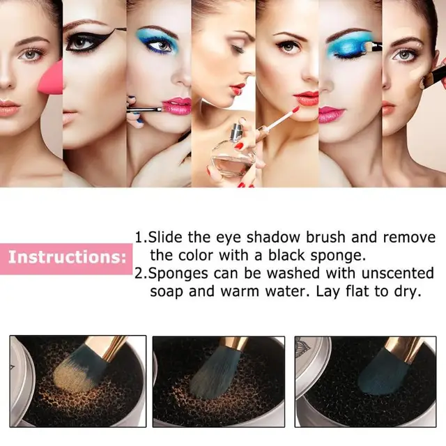 Cheap 4pcs Makeup Brush Cleaner Sponge Remover Color From Brush Eyeshadow Sponge Tool Cleaner 3 Second Color Off Brush Cleaner Cheap 4pcs Makeup Brush Cleaner Sponge Remover Color From Brush Eyeshadow Sponge Tool Cleaner 3 Second Color Off Brush Cleaner
