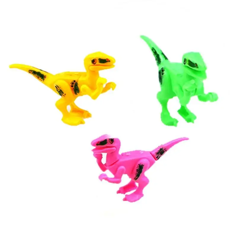 Kids small toys Mini Dinosaur Velociraptor Model DIY Assembled Capsule