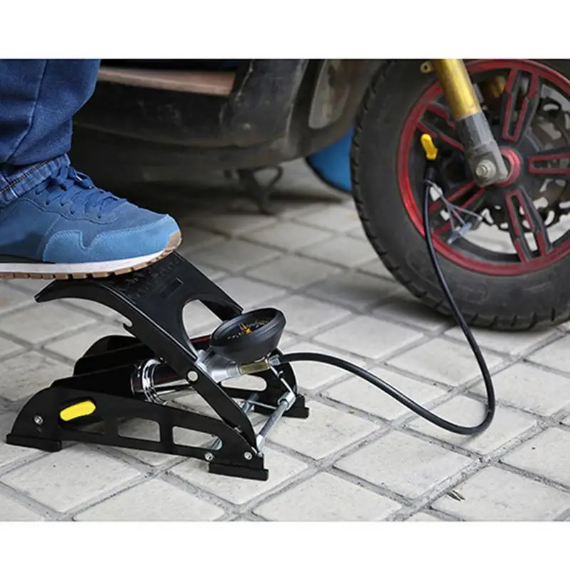 

Bicycle Car Accessory Foot Pump Double Cylinder Pedal Type Efficiency Pump For Bicycle Electric Car Car Ball Pumping Tools