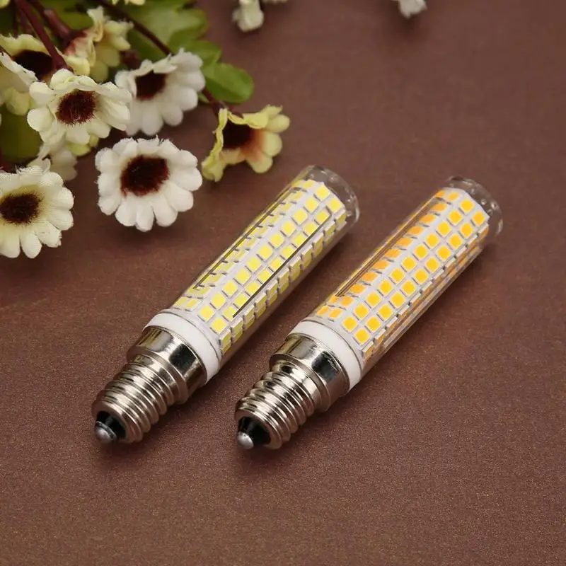 Alloet E14 136 SMD 2835 Светодиодный керамическая для зерен лампочка с регулируемой