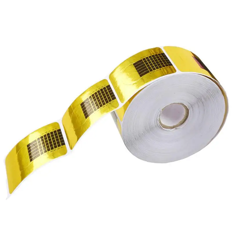 

1000pcs 2Roll Nail Art Sticker Premium Self-adhesive Professional Nail Forms Extension Nail Guide Forms for Salon Practice