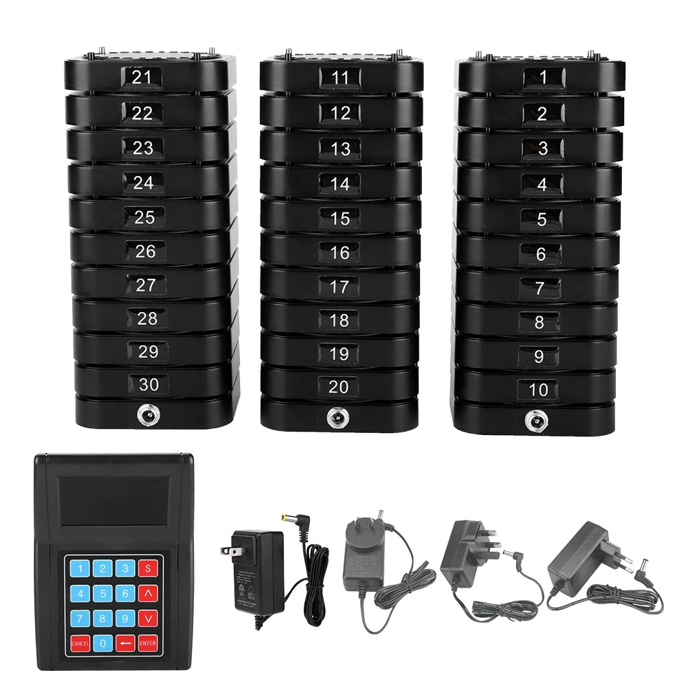 

30 Receivers 1 Transmitter Restaurant Table Queuing Wireless Calling System