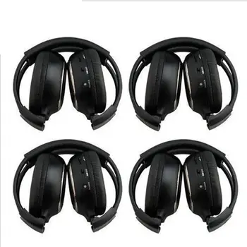 

HQ 4PCS IR Wireless Headphones Headsets for Car DVD Player L Flip Down&Headrest