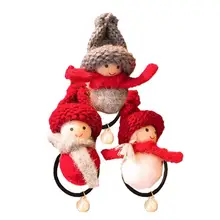 3 шт. милый снеговик растягивающиеся Галстуки для волос резинка для волос конский хвост держатели резинка для волос аксессуары для волос для детей девочек(Снеговик