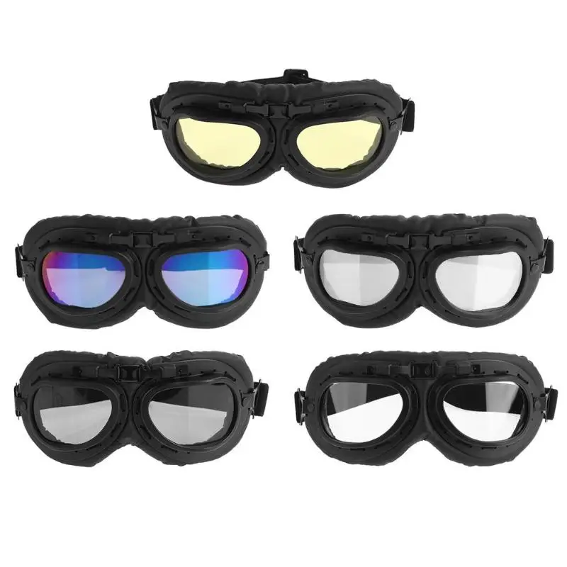 

UV Protection Sandproof Retro Motorcycle Glasses Jet Aviator Pilot Goggles