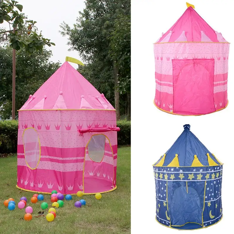 

Steel wire + Non - woven Fabrics Yurts Castle Tent Automatic Children's Outdoor Game Tent