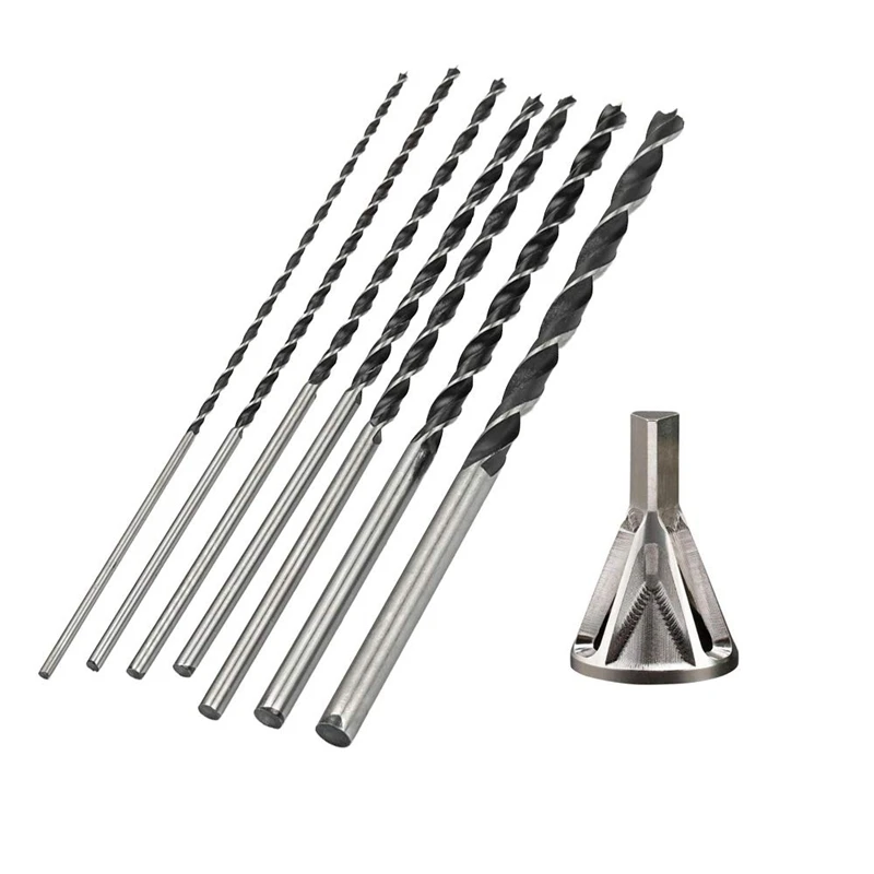 

Deburring External Chamfer Tool Stainless Steel Remove Burr Tool, 7Pcs Twist Drill Bit Kit Set Dia 4 5 6 7 8 10 12 Mm Woodwork