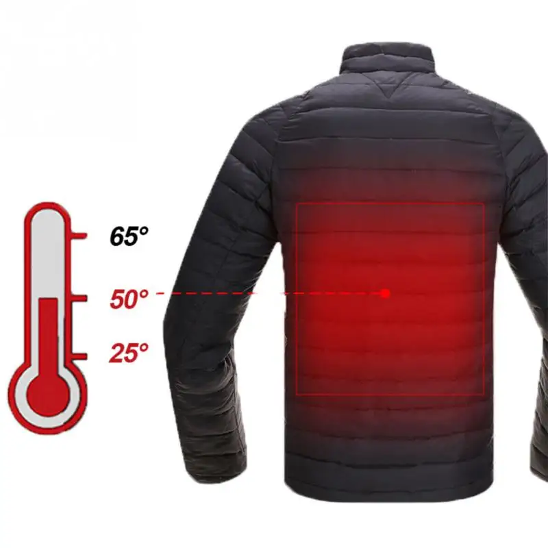 Men Down Coat Streetwear Jacket Windbreaker Lightweight USB Electric Heating Clothes Super Warm Solid Winter Outerwear Windproof Men Down Coat Streetwear Jacket Windbreaker Lightweight USB Electric Heating Clothes Super Warm Solid Winter Outerwear Windproof