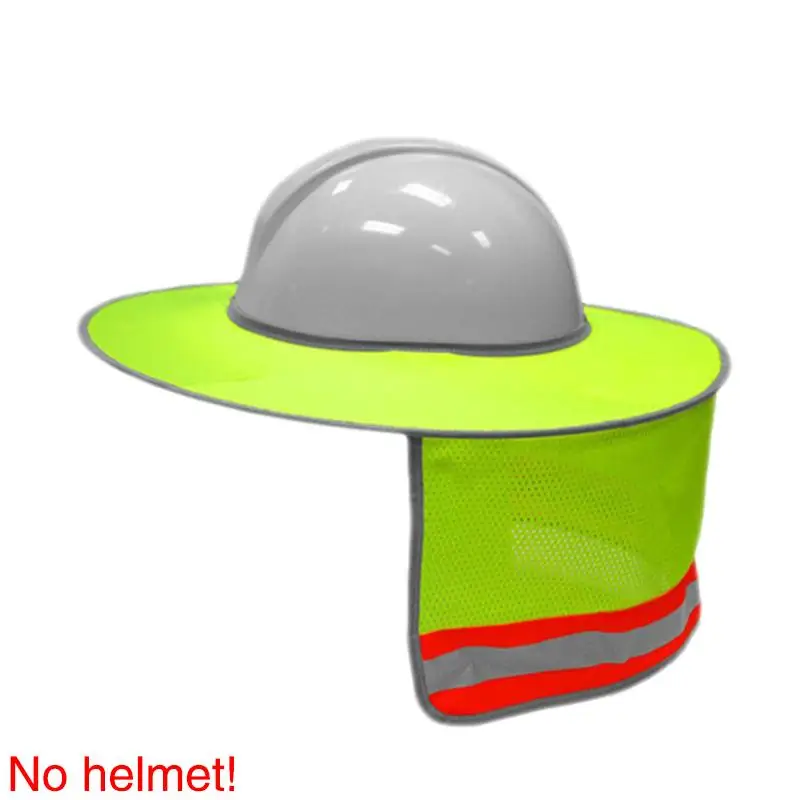 

Summer Sunscreen Helmet Cyan Orange Fluorescent Reflective Helmet With Sun Visor Work Available Sunscreen Sombrero Wide Cap Hat