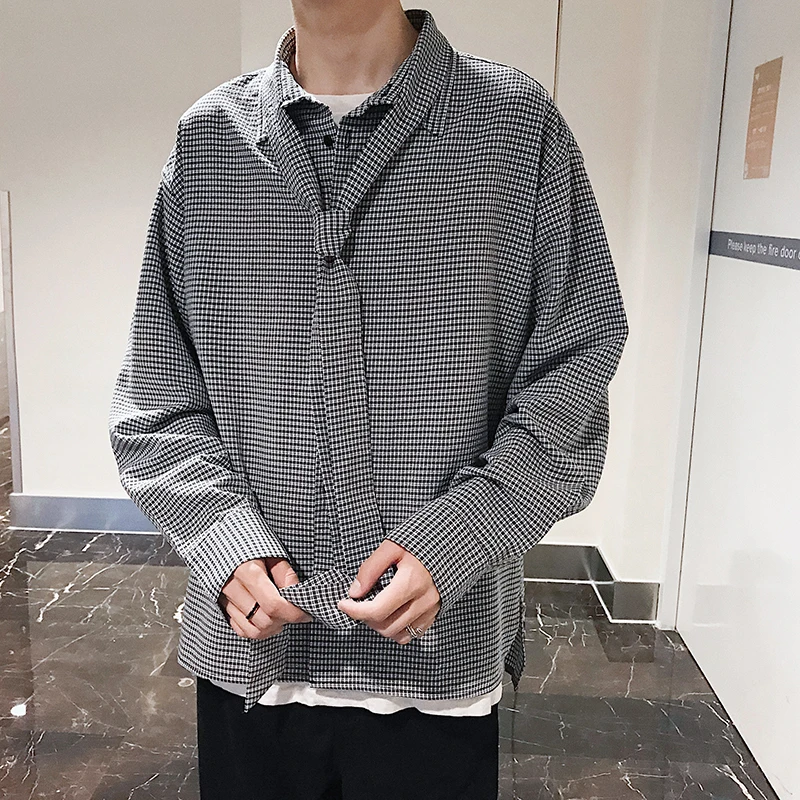 2018 mannen режим шифон Stof петух afdrukken Kleding свободный повседневный Lange Mouw футболки