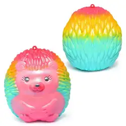 Squishy ежик, Jumbo Squeeze милый Ежик крем хлеб душистый декомпрессии замедлить рост стресса игрушки телефон шарм Gif