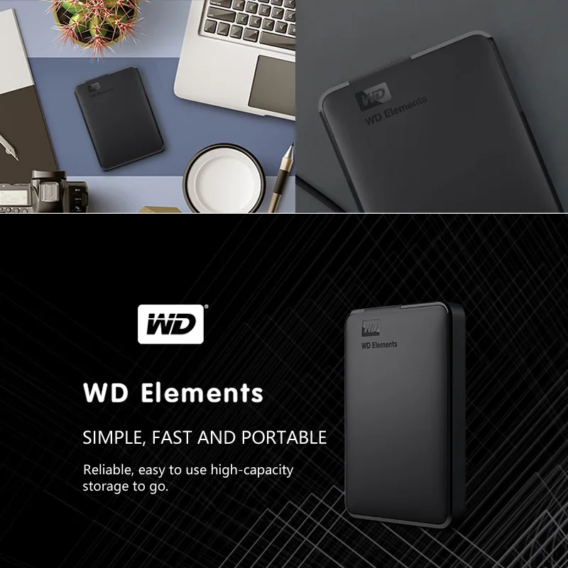 WD элементы 500 Гб портативный внешний жесткий диск USB 3 0 HD HDD емкостью SATA устройство