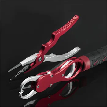 

LINNHUE Aluminum Alloy Fishing Grip Pliers Stainless Steel Fish Hook Recover Line Cutter Portable Fish Grip Lip Fishing Tools
