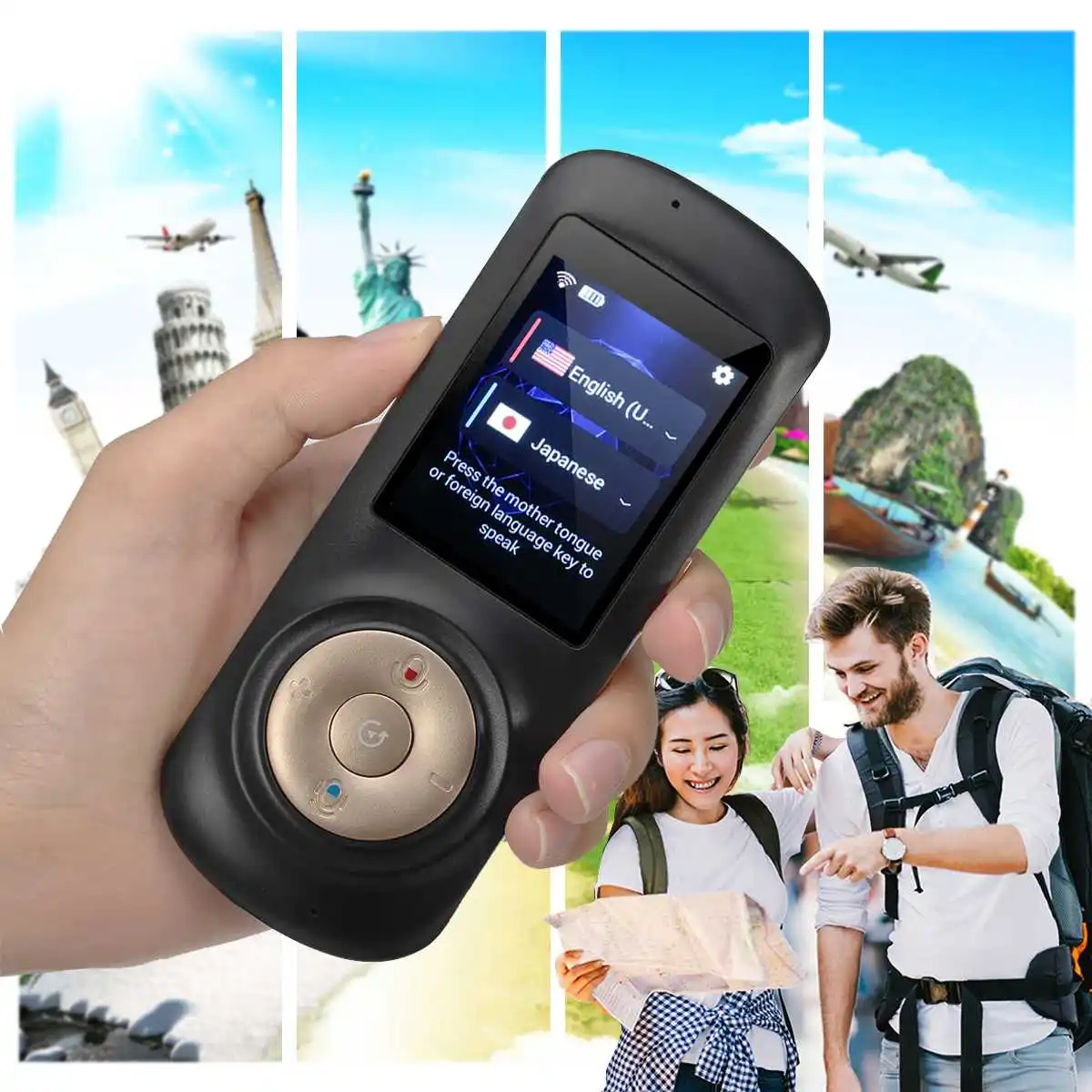 

Portable Smart Voice Traductor WIFI Voice Translator Real Time 42 Multi-Language Translation for Traveling Business Learning