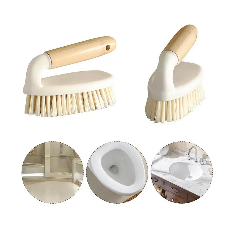 Bamboo Handle Cleaning Brushes Hand-Held Household Cleaning Brush Bathroom Bathtub Flow Table Floor Tile Shoes