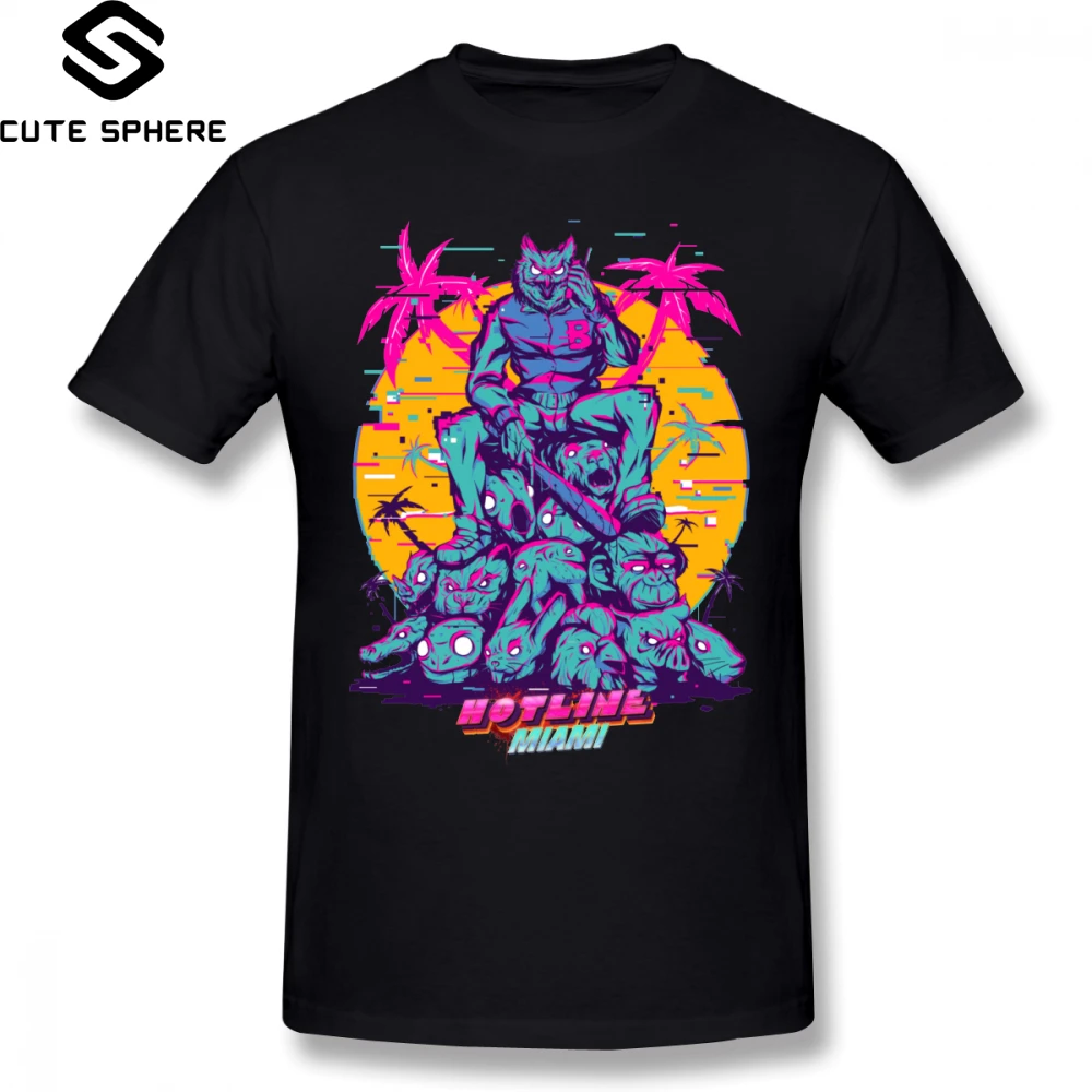 

Hotline Miami T Shirt Hotline Miami T-Shirt Fashion Graphic Tee Shirt 100 Cotton Man 4xl Short-Sleeve Funny Tshirt