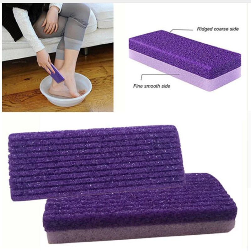 

2019 Brand New Hot 1Pcs Purple Foot Rasp Pumice Sponge Stone Exfoliate Foot Feet Dead Dry Skin Callus Pedicure Beauty Bath Brush