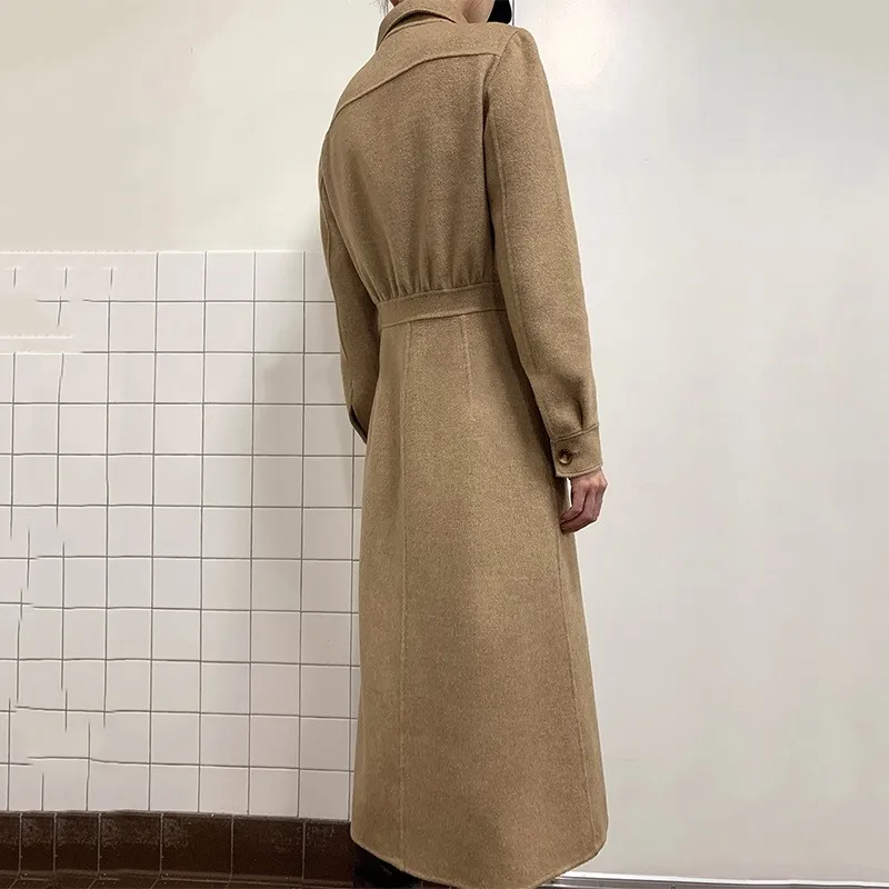 TWOTWINSTYLE женские платья для женщин воротник с лацканами Высокая талия однобортный