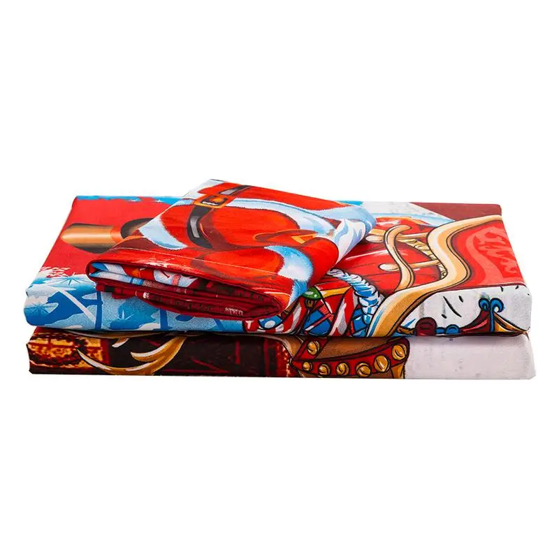 

Santa Claus 3PCs/Set Duvet Cover Set Cartoon Christmas Red Bedding Set With Double Bed Includes 1 Quilt Cover 2 Pillows