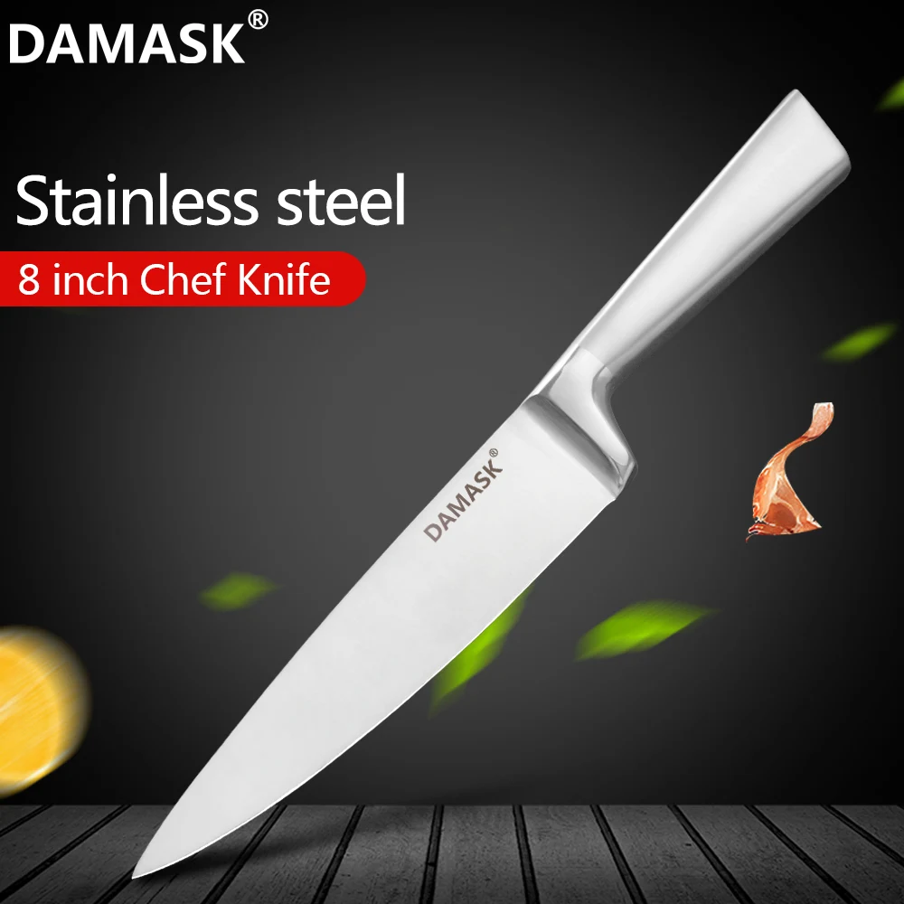 

Damask 8 Inch Chef's Knife Rust Resistant Stainless Steel Kitchen Knife Sharp Blade For Chopping Slicing Carving Cook Knife Tool