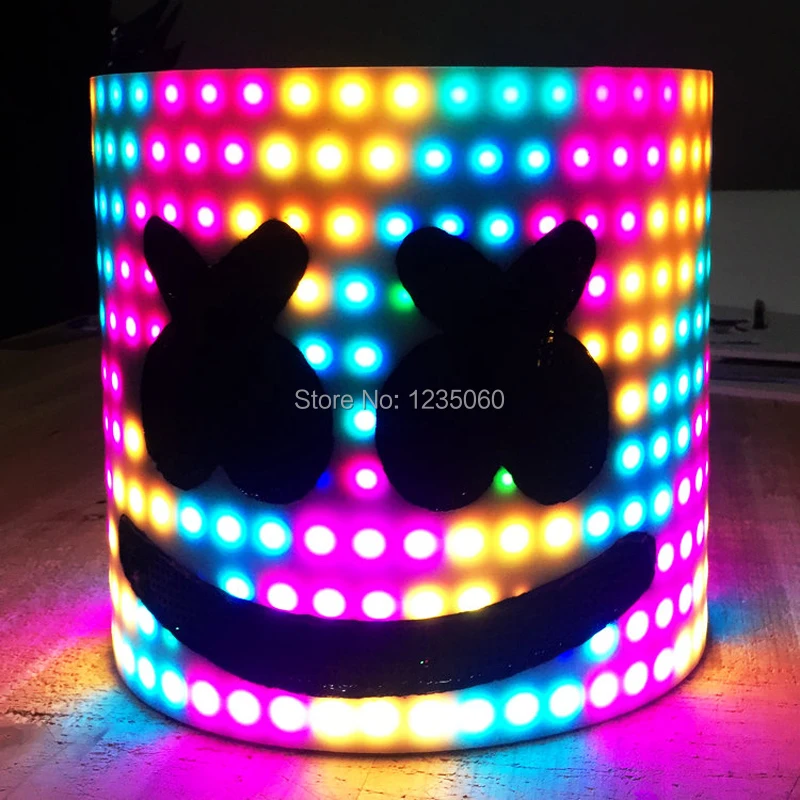 New year LED Helmet 28cm 45 Styles LED DJ Light Helmet Face