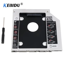 Kebidu Универсальный алюминиевый 2nd HDD Caddy 12,7 мм SATA 3,0 для 2," SSD жесткий диск Корпус драйвера корпус DVD cd-rom адаптер Optibay