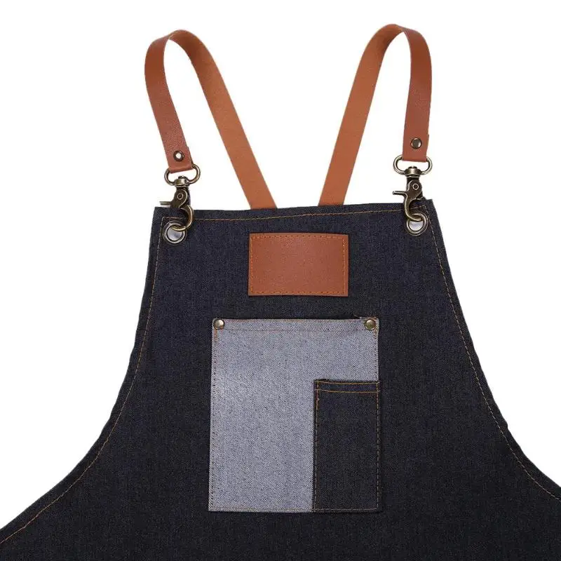 Salon Hair Cutting Apron Professional Barber Denim Apron Hairdresser Hair Cutting Protection Tool Hairdresser Styling Cloth Tool 6