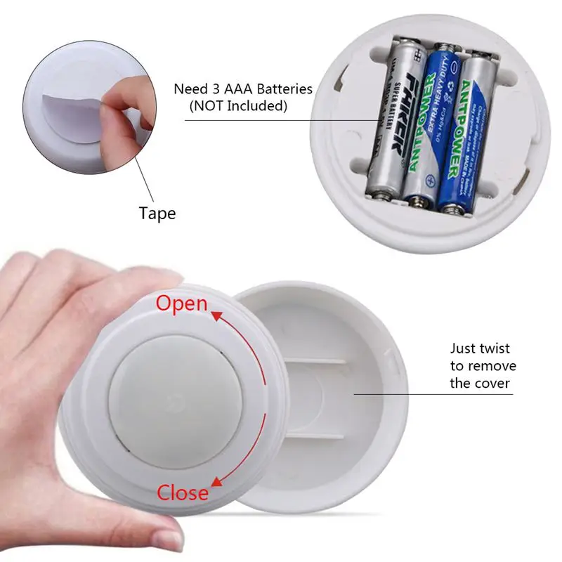 

5 Packs Rgb Led Night Light With Remote Controller Battery Operated Closet Light For Kitchen Led Light Cordless Wall Night Lam