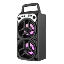Беспроводной динамик для помещений, улицы, Bluetooth, одиночный портативный динамик, s bass, Красочный светодиодный громкий динамик, поддержка TF карты, USB, FM радио