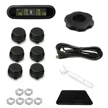 Система контроля давления в шинах TPMS 650 super lcd general bus с 6 колесами и 6 датчиками заряда давления в шинах