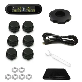 

TPMS tire pressure monitoring systemT650 super LCD general bus with 6 wheels and 6 sensors charge tire pressure