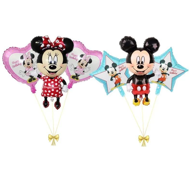 

3pcs Large 110cm Micky And Minine Foil Lot Balloons Babyshower Girl And Boy Balls Birthday Party Decoration Kids Children's Toy