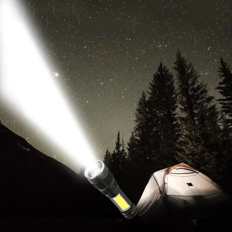 

Portable T6 COB LED Mini Flashlight Waterproof Outdoors Camping Work Light Electric Torch Lamp Outdoor Tools Outdoor Equipment