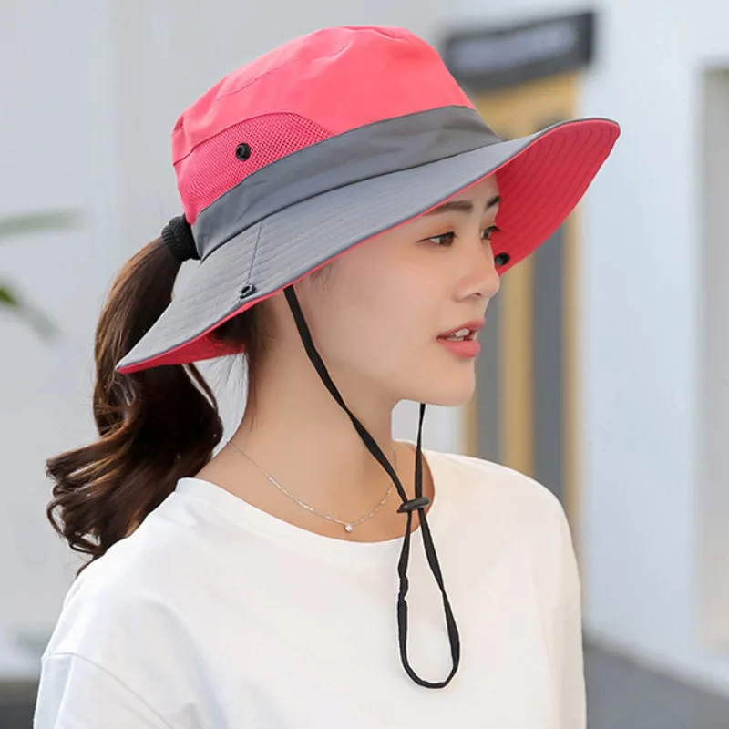 

Lafeite Safari Sun Hats For Women Summer Wide Brim Uv Upf Ponytail Outdoor Hunting Fishing Hiking Hat Women 2019