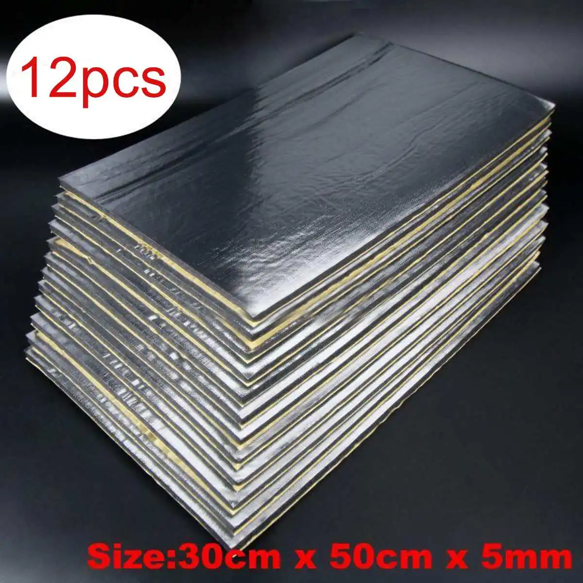 

12Pcs 30x50cm Soundproof Foam Home Deadening Insulation Pads 5mm Sound Absorbing Cotton Anti Noise Sponge Closed Cell Foam