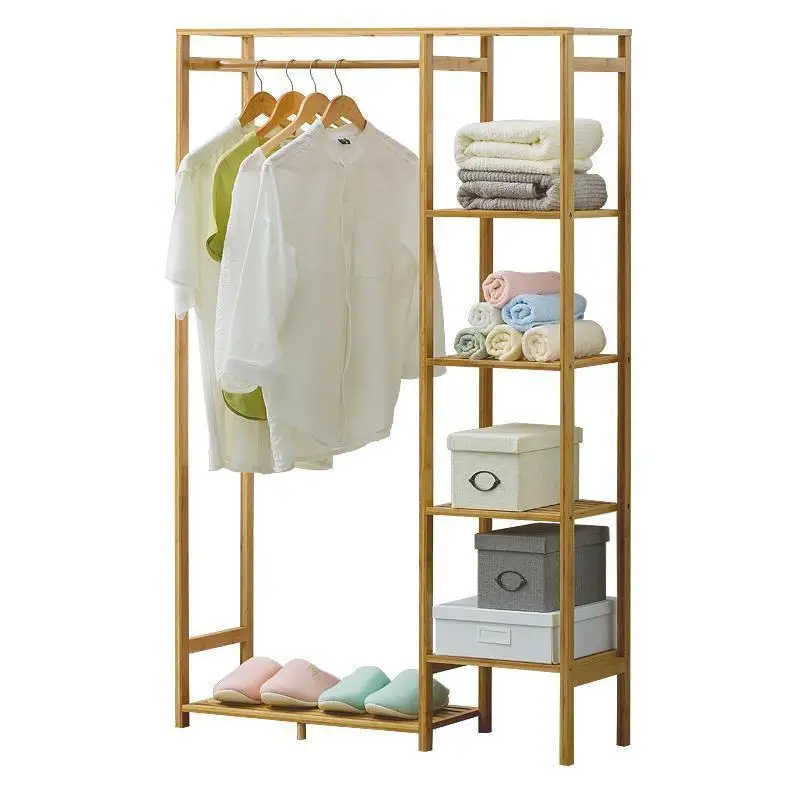 Cabinet simple wooden coat hanger floor living room bedroom clothes storage rack Wieszak Cabide Perchero Coat Clothes Stand
