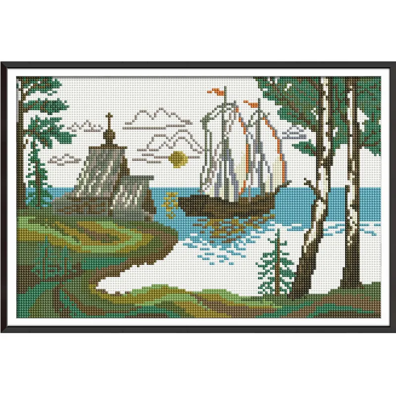 

Diamond Embroidery Full Display Diamond Mosaic Beautiful view Diamond Painting Chinese Cross Stitch Home Decor For Babyroom